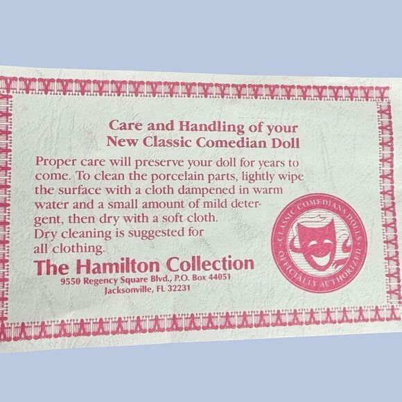 Lucille Ball / I Love Lucy / Hamilton Collection Fine Porcelain 18” Doll / IOB - Picture 13 of 15